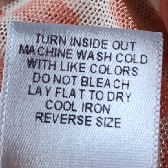 Altar'd state Women's Floral Peach Long Sleeve Stretchy Sheer Top | Small - Picture 5 of 5